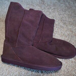 Tall Burgundy Suede Boots Size 8/9